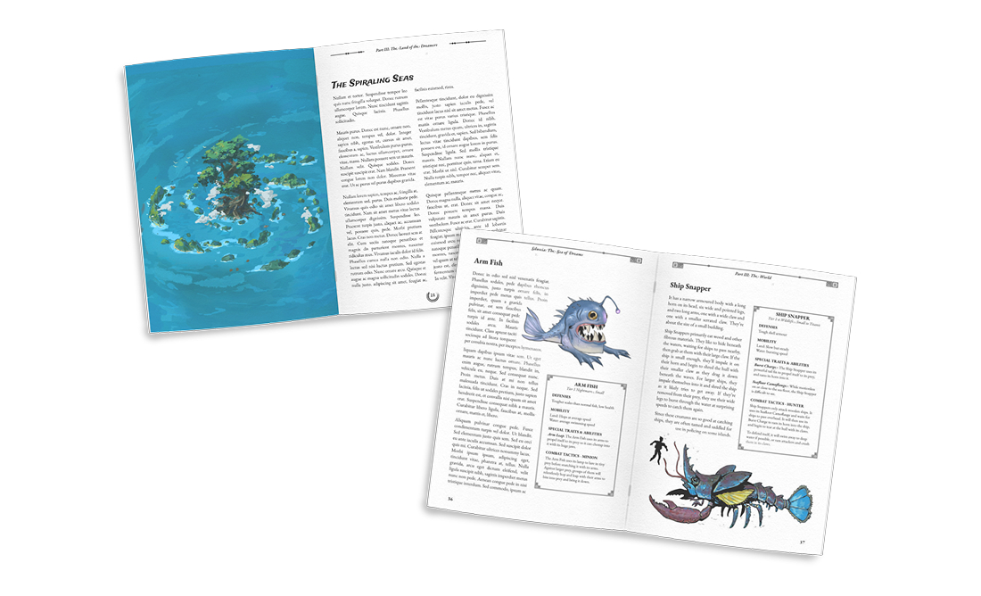 2 mock-ups of zine pages